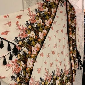 Free people flowy floral kimono